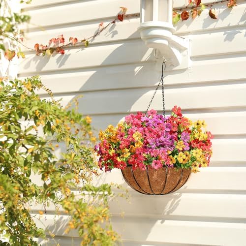 Artificial Flowers for Outdoors, 16 Bundles UV Resistant Realistic Faux Silk Flowers, Fake Plants for Outside Planter Front Porch Patio Balcony Window Box Garden Yard Farmhouse - Image 5