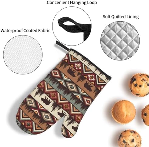 Vintage Rustic Oven Mitts and Pot Holders Sets Cabin Kitchen Decor - Image 5