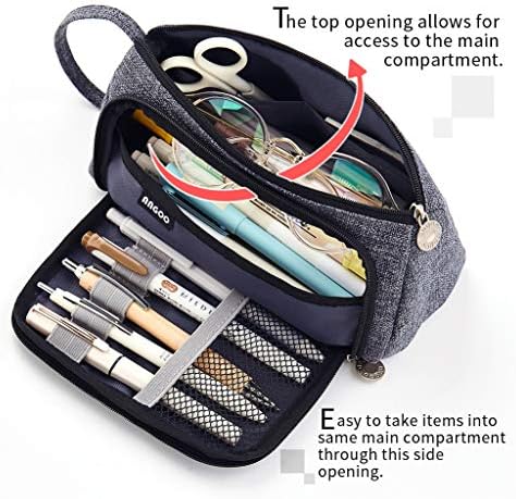 EASTHILL Big Capacity Pencil Case Pouch Pen Case Simple Stationery Bag School College Office Organizer for Teens Girls Adults Student - Image 2