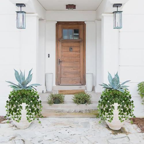 Hollyone 2pcs Artificial Hanging Plants 24" Fake Ivy Vine Faux Ivy Leaves Hanging Plant Greenery for Wall House Room Patio Indoor Outdoor Home Shelf Office Wedding Decor - Image 4
