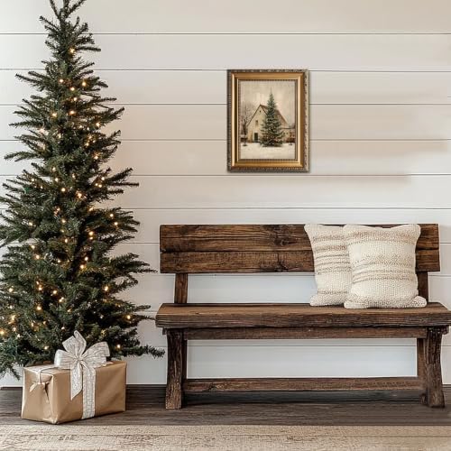 RETRART Vintage Snowman Canvas Wall Art Print, Cottagecore Farmhouse Winter Wall Decor, Rustic Snowman Art Prints for Nursery Bedroom Bathroom Office (8" x 10" - UNFRAMED) - Image 4