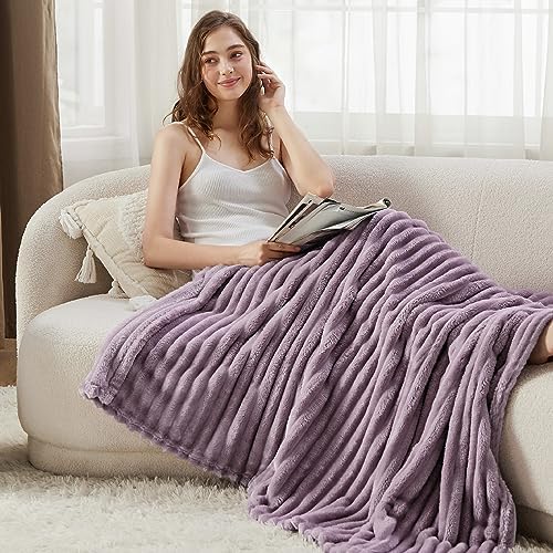 Bedsure Soft Twin XL Blanket for Bed Dorm Light Purple 66"x90" - Image 5