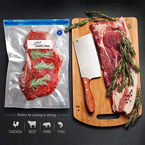 VICARKO 30 PCS Vacuum Zipper Bags Vacuum Sealer Bags 4.3L, 13.5 x 10.5" - Image 3