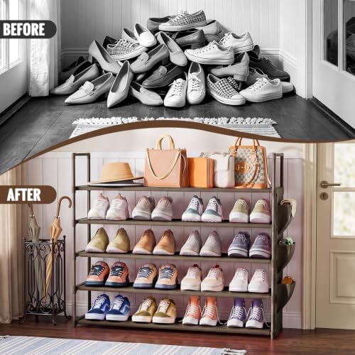 OYREL Shoe Rack 5 Tier 20-25 Storage Capacity Shoes Organizer - Image 4