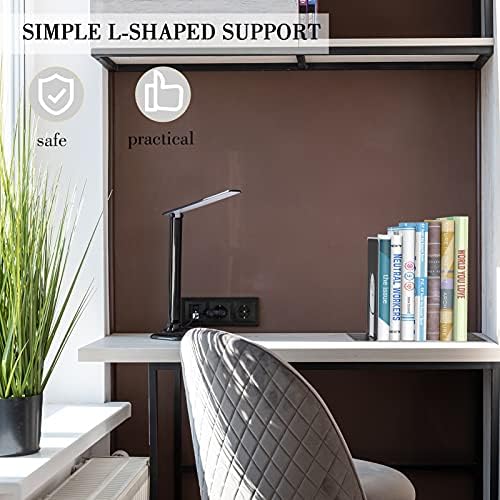 Optomni Bookends, Book End Supports Heavy Duty Metal Bookend Support, Book Ends Supports for Shelves Decor Home Office School (2 Pairs/4 Pieces, Black) - Image 4