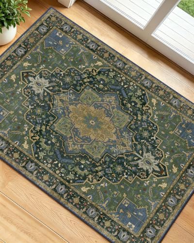 OLANLY 2x3 Washable Small Rug Non Slip Indoor Door Mat for Entryway Bedside by OLANLY