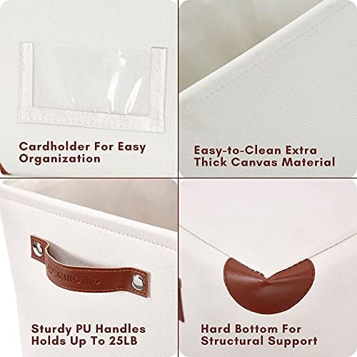 DECOMOMO Storage Bins, Large Fabric Storage Baskets for Shelves 3 Pack - Image 6