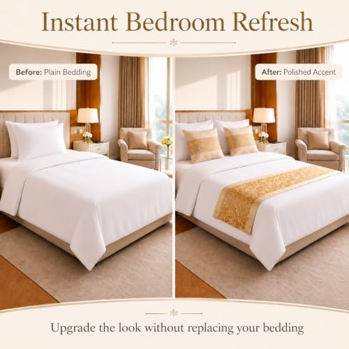 Jacquard Bed Runner Set with 2 Pillow Covers, No Filling, Bedding Decor - Image 5