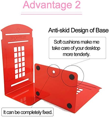 MerryNine Book Ends for Shelves, Metal Bookends for Shelves, 1 Pair - Image 5
