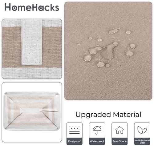 HomeHacks 2 Pack Large Laundry Baskets, Laundry Hampers Bags (Khaki 88Lx2) - Image 5