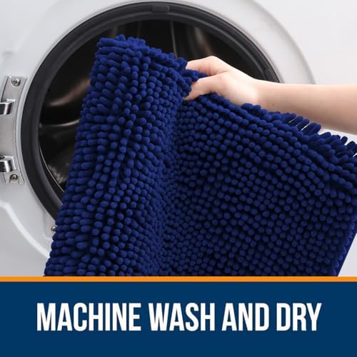 OLANLY Bathroom Rugs 32x20, Extra Soft Absorbent Chenille Bath Rugs - Image 4