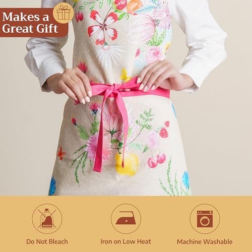 Maison d' Hermine Aprons for women with Pocket 100% Cotton (27.50"x31.50") - Image 5