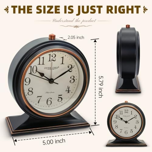 AuraSync Silent Quartz Desk Clock, Beautiful and Convenient Clock - Image 2