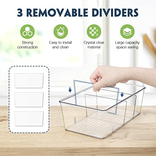 Pantry Organization and Storage Bins with Dividers Kitchen Organizer 2 Pack - Image 3