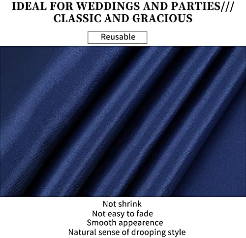10-Pack Navy Blue 12 x 108 inches Long Premium Satin Table Runner - Image 4