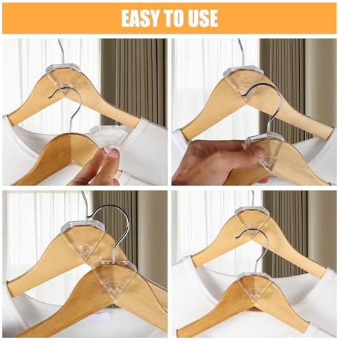 SLMT Space Saving Hanger Hooks 30 Pack, Clear Clothes Hanger Connector Hooks, Dorm Room Essentials, Closet Organizers and Storage (Clear) - Image 4