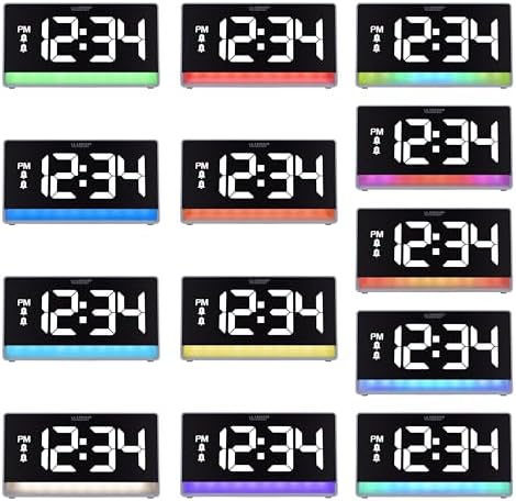 La Crosse Technology 617-149 Digital Alarm Clock with Color Changing Glow Light - Image 3