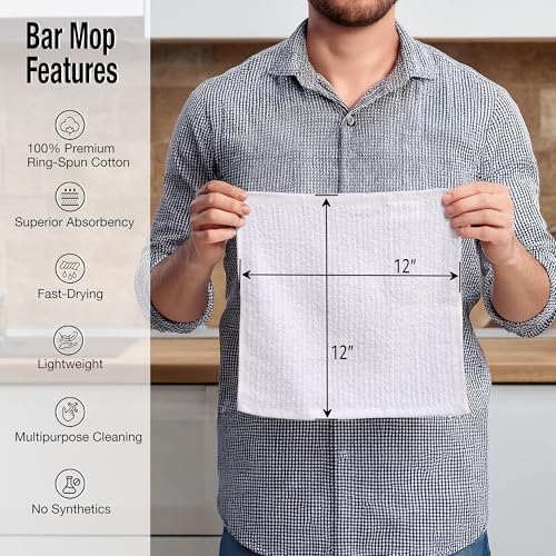 Dish Cloths, 12"x12" Dish Rags, 100% Cotton Kitchen Towels, 12 Pack - Image 2