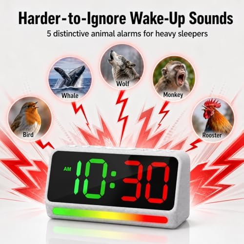 REACHER Extra Loud Alarm Clock for Heavy Sleepers Adults, Kids and Teens - Image 3