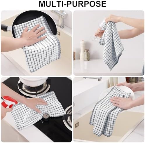 Kitinjoy Cotton 8 Pack Terry Kitchen Towels, Multi-Colored - Image 4