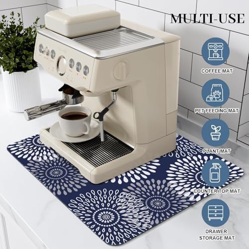 Dish Drying Mat Absorbent Kitchen Counter Mat Rubber Backing Draining Mat - Image 3