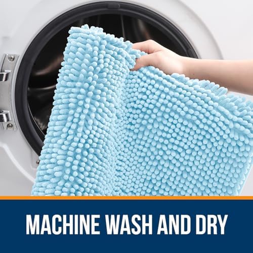 OLANLY Toilet Rugs U-Shaped 24x20, Soft Absorbent Chenille Contour Rugs - Image 5