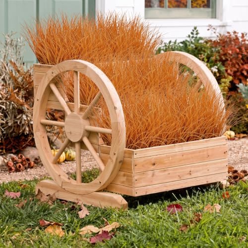 RECUTMS 12Pcs Artificial Fall Plants Outdoor UV Resistant Faux Monkey Grass - Image 6