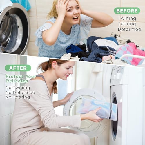 4 Pack Durable Laundry Bags Mesh Wash Bags, With Zipper - Image 4