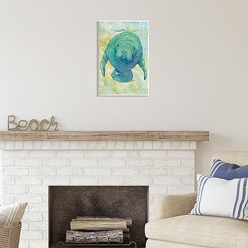 Stupell Industries 'Green Manatee Underwater'| Wall Plaque Art - Image 3