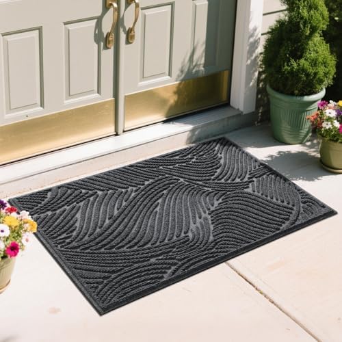 Yimobra Extra Large Doormat Outdoor Entrance 47x32, Non-Slip Mat, Dark Grey by Yimobra