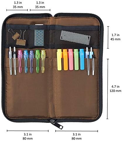 LIHIT LAB Slim Pen/Pencil Pouch, 0.7 × 3.9 × 8.5 Inches, Orange (A7652-4) - Image 2