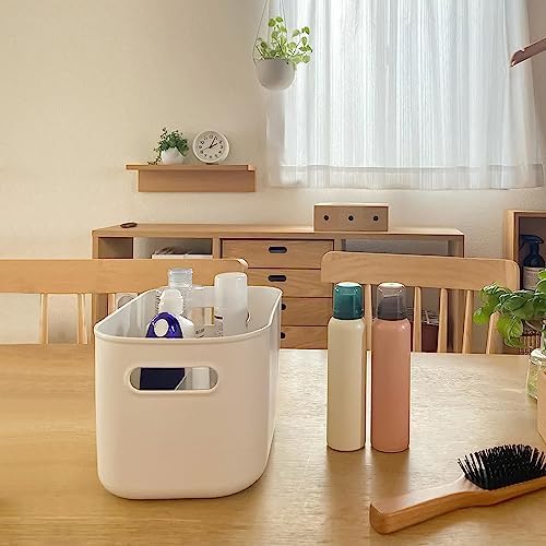 MOUYAT 6 Pack White Plastic Storage Bins with handles, 10 x 7 x 6 Inch Stackable Storage Baskets Boxes, Kitchen Organizer Bins for Shelves Drawers Pantry Closet Bathroom - Image 7