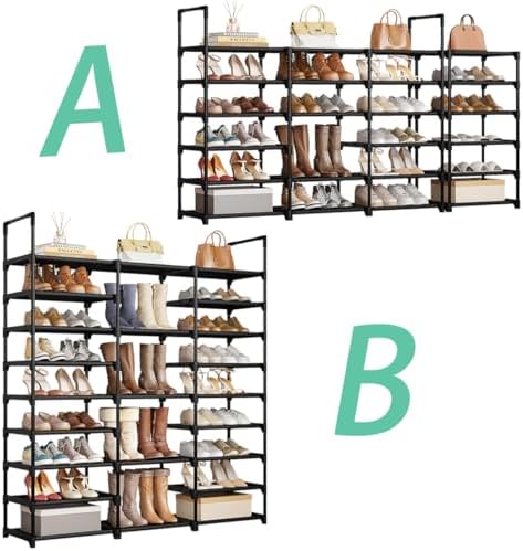 9-Tier Shoe Rack Organizer for 50-55 Pairs, Stackable Large Shoe Stand - Image 5