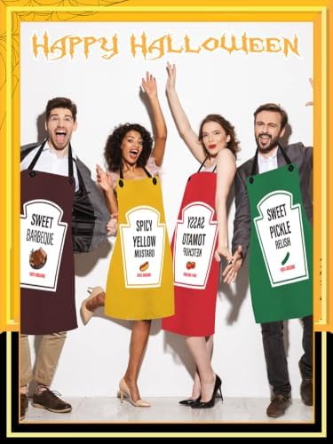 Halloween Condiment Group Costume Spice Condiment Apron - Image 3