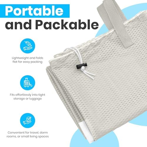 Handy Laundry Mesh XL Laundry Bag 24"x36" 2-Pack with Shoulder Strap, Grey - Image 4