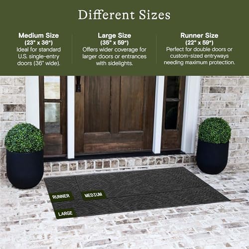 WaterHog Boxwood Front Door Mat Indoor Outdoor Entrance, All-Weather Mats - Image 3