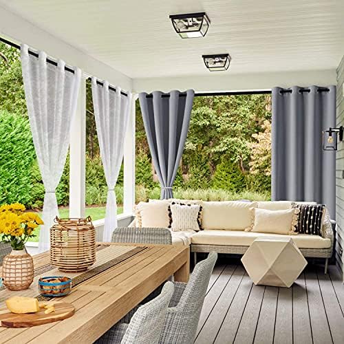 Curtain Tiebacks Ropes, 6pcs Decorative Handmade Tie Backs Curtain Holdbacks Holders Cord for Window Sheer Drapes Indoor Outdoor, Grey - Image 2