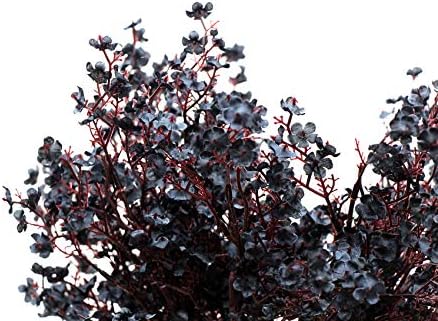 JAKY-Global Babys Breath Fabric Cloth Artificial Flowers 6 Bundle European Fake Silk Plants Decor Wedding Party Decoration Bouquets Real Touch DIY Home Garden (Black-6pcs) - Image 4
