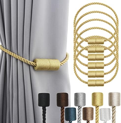 Magnetic Curtain Tiebacks Holdbacks Decorative Tie Backs for Windows Porlau by CurtainTiebacks