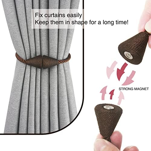 Magnetic Curtain Tiebacks Rope Decorative Holdbacks for Drapes Nieffeiy - Image 2