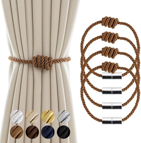 Curtain Tiebacks Magnetic Decorative Rope Tie Backs Holdbacks Contoeey by CurtainTiebacks