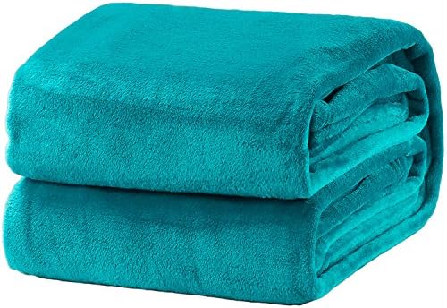 Bedsure GentleSoft Fleece Blanket Twin Size Teal - 300GSM Lightweight Plush Fuzzy Cozy Soft Warm Blanket for Bed, Sofa, Couch, Travel, Camping, 60x80 inches by BEDSURE