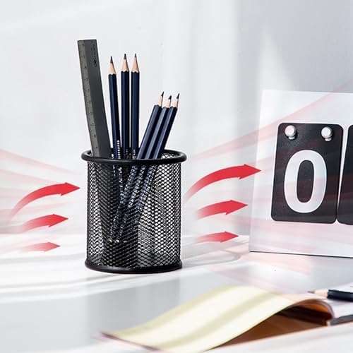 Pen Holder Pencil Organizer Mesh Cup Marker Tape Clip Scissors Container for Office Desk School Student and Teacher - Image 3