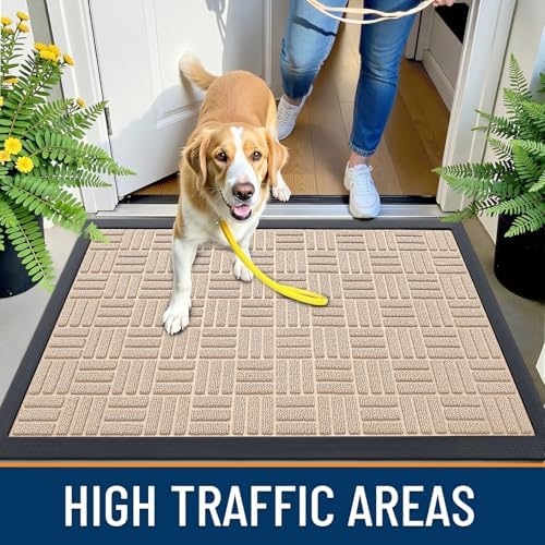 OLANLY Front Door Mat Outside Entrance 35x23, Heavy-Duty Rubber Doormat - Image 6
