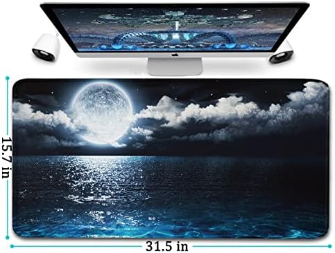 Naukay Large Mouse Pad, 31.5x15.7 inch Large Extended Computer Keyboard Mouse Mat, Water Resist Non-Slip Mousepad Rubber Base Long XXL Gaming Mouse Pad for Work & Gaming, Office & Home - Image 6