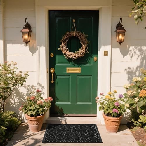 Yimobra Front Door Mat for Outside Entrance, Black, 29.5x17 - Image 3