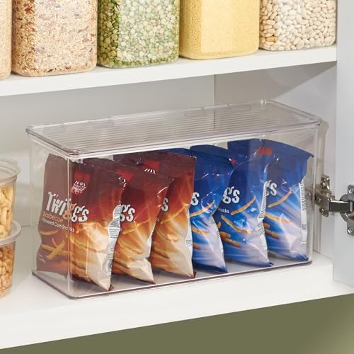 iDesign Plastic Stackable Hinged-Lid Storage Box - Set of 2 - Clear - Image 5