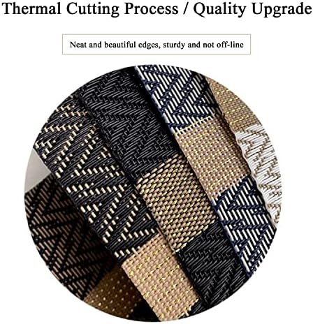 PIGCHCY Luxurious Placemats Set of 8, 18 x 12 inches Elegant Placemats Non-Slip Washable Durable Table Mats for Home/Dining Room Decoration (Black) - Image 3