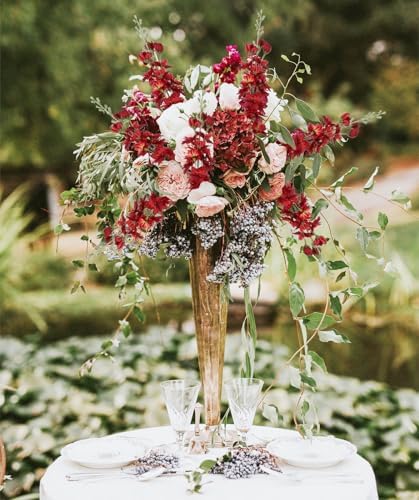 6PCS Red Delphinium Artificial Flowers 33" Larkspur Silk Flowers Long Stem Artificial Flowers for Tall Vase Wedding Centerpieces for Tables Home Decor Indoor (Red) - Image 5