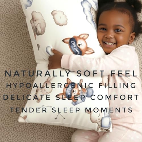 Toddler Pillow with Cotton Pillowcase – Soft & Hypoallergenic Kids Pillow, 13x18 Small Pillow for Toddlers Ages 3+, Travel-Friendly & Machine Washable (Fox) - Image 6